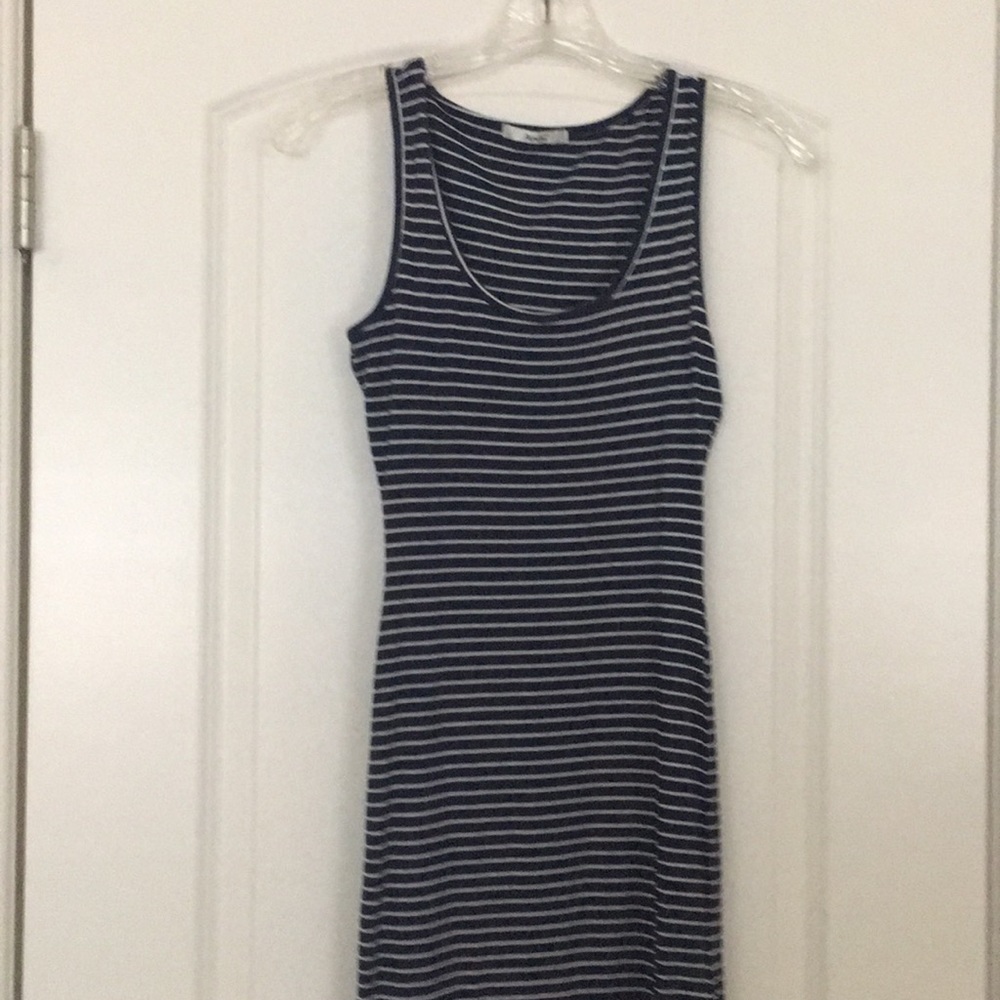 Navy and White Striped Dress